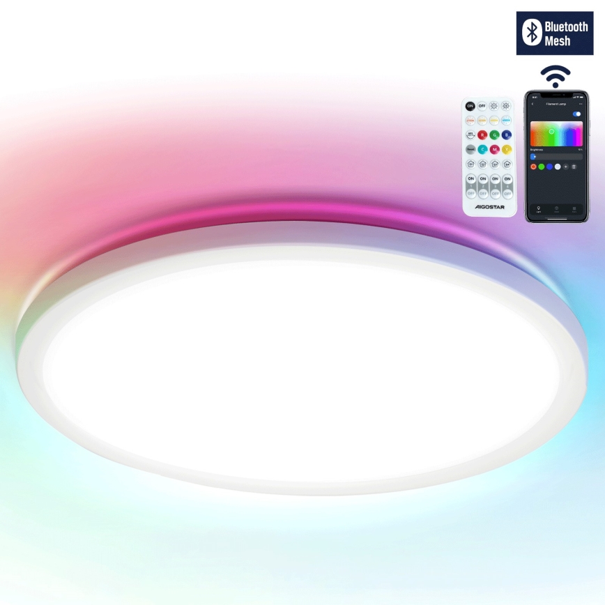 Aigostar - Plafoniera dimmerabile RGBW MESH LED/24W/230V 3000-6500K bianco + telecomando