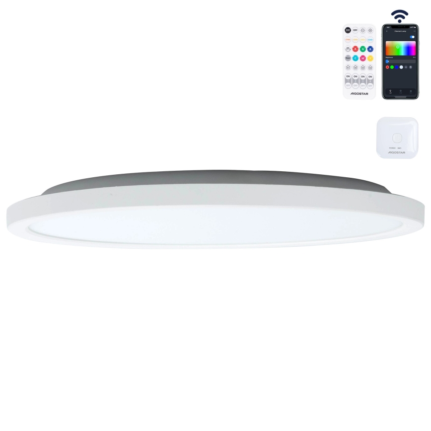 Aigostar - Plafoniera dimmerabile RGBW MESH LED/24W/230V 3000-6500K bianco + telecomando