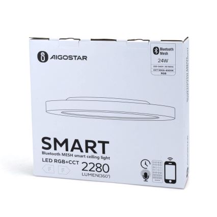 Aigostar - Plafoniera dimmerabile RGBW MESH LED/24W/230V 3000-6500K bianco + telecomando
