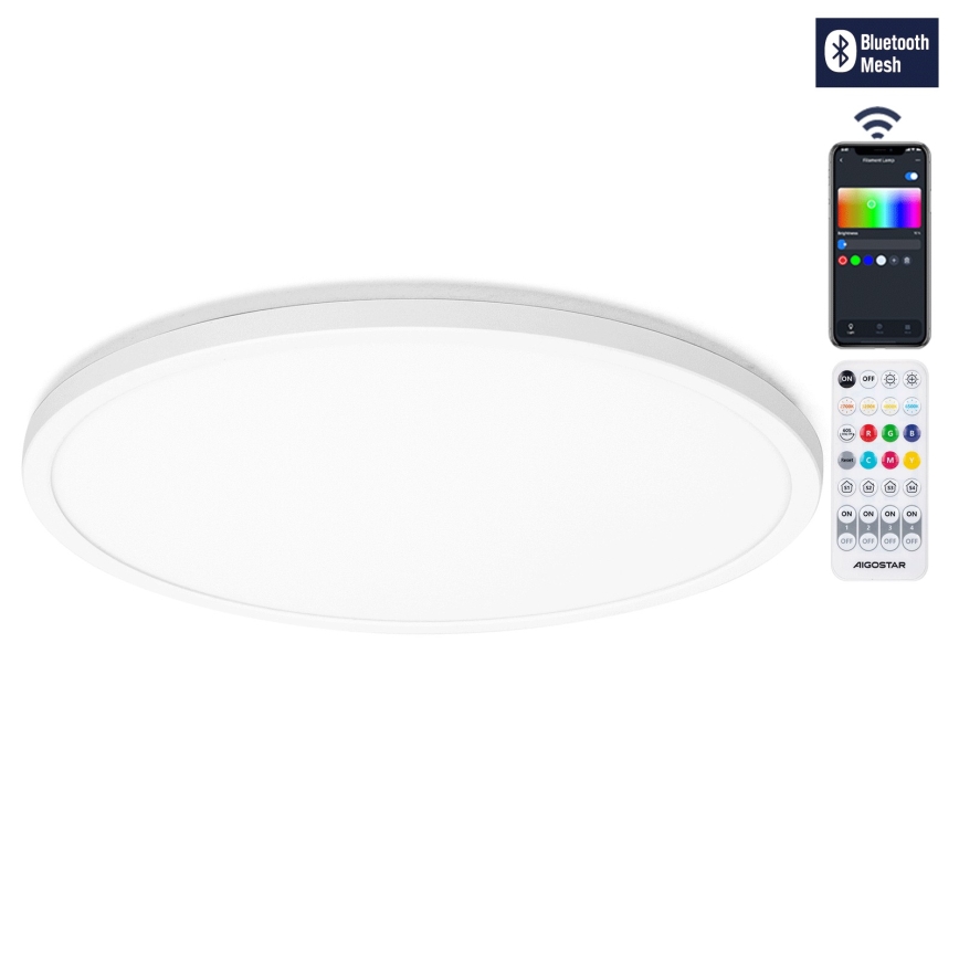 Aigostar - Plafoniera dimmerabile RGBW MESH LED/36W/230V 3000-6500K bianco + telecomando