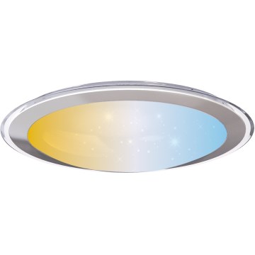 Aigostar - Plafoniera LED/30W/230V 2700-6500K Ø 42,9 cm cromo + telecomando