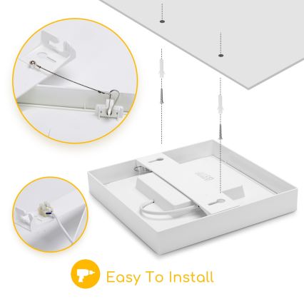 Aigostar - Plafoniera LED a montaggio superficiale LED/9W/230V 3000K 12,2x12,2 cm bianca