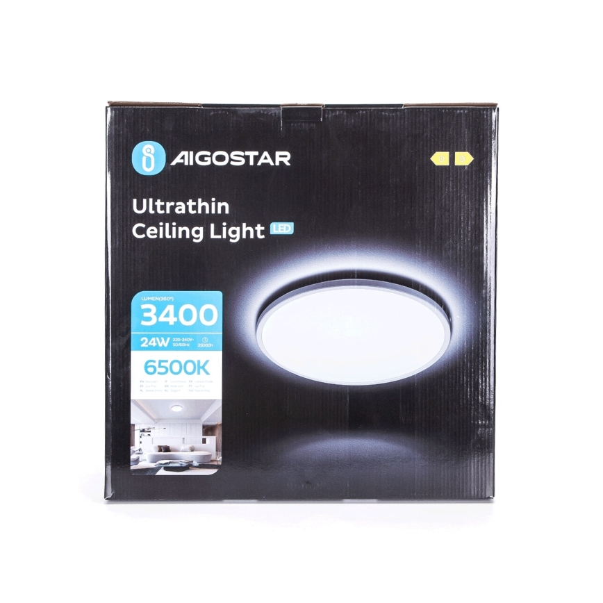 Aigostar - Plafoniera LED da bagno LED/24W/230V 6500K diametro 40 cm IP44