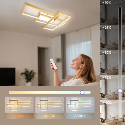 Aigostar - Plafoniera LED dimmerabile LED/38W/230V 2700-6500K + telecomando