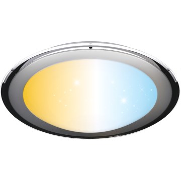 Aigostar - Plafoniera LED dimmerabile LED/60W/230V 2700-6500K Ø 52,7 cm cromo + telecomando