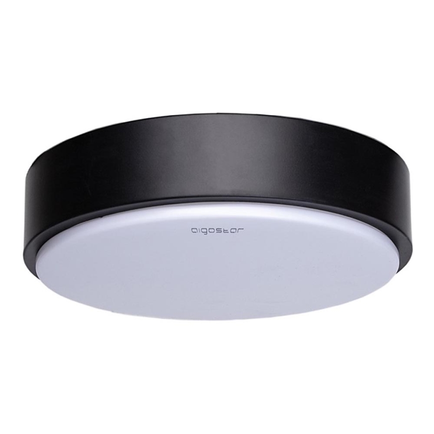 Aigostar - Plafoniera LED LED/12W/230V 3000K nero d. 23cm