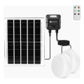 Aigostar - Plafoniera solare a LED con sensore 2xLED/70W/3,7V 12000 mAh IP65 + telecomando