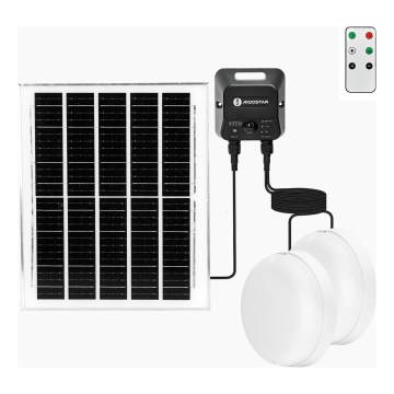 Aigostar - Plafoniera solare a LED con sensore 2xLED/70W/3,7V 12000 mAh IP65 + telecomando