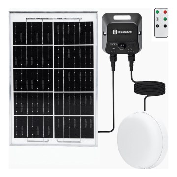 Aigostar - Plafoniera solare a LED da soffitto con sensore LED/70W/3,7V 6000 mAh IP65 + telecomando