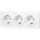 Aigostar - Presa a muro con cornice 3Z SCHUKO 250V/16A bianca