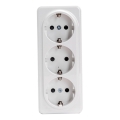 Aigostar - Presa da parete domestica tripla SCHUKO 250V bianca