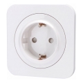 Aigostar - Presa da parete SCHUKO con cornice 250V/16A bianca