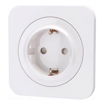 Aigostar - Presa da parete SCHUKO con cornice 250V/16A bianca