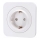 Aigostar - Presa da parete SCHUKO con cornice 250V/16A bianca