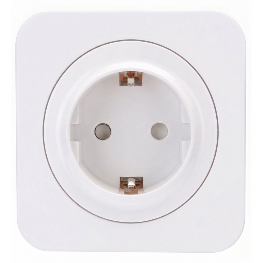 Aigostar - Presa da parete SCHUKO con cornice 250V/16A bianca
