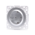 Aigostar - Presa da parete SCHUKO senza cornice 250V/16A, argento
