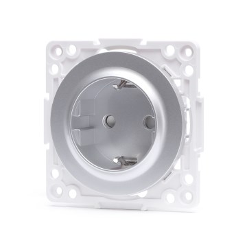 Aigostar - Presa da parete SCHUKO senza cornice 250V/16A, argento