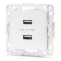 Aigostar - presa di alimentazione USB senza cornice 2x USB-A bianca