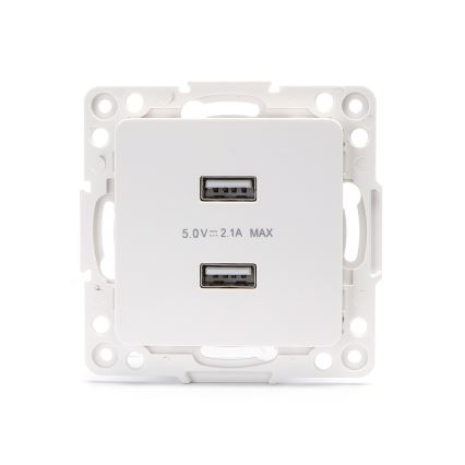 Aigostar - presa di alimentazione USB senza cornice 2x USB-A bianca