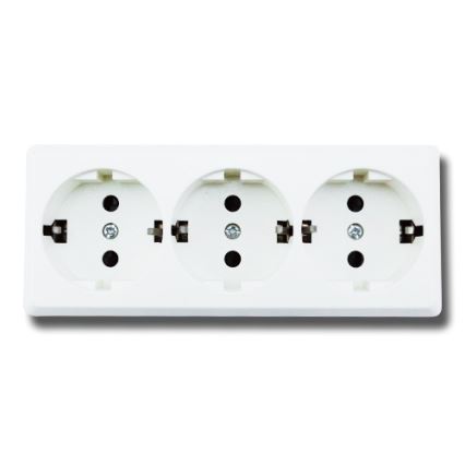 Aigostar - Presa domestica 3 posti SCHUKO 250/16A