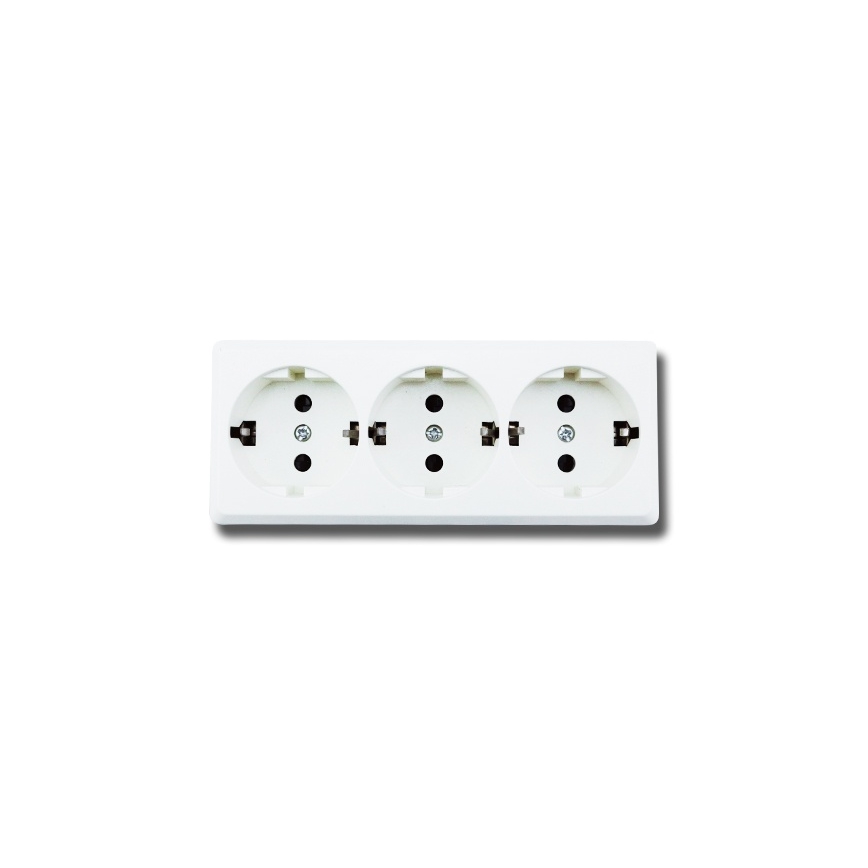 Aigostar - Presa domestica 3 posti SCHUKO 250/16A