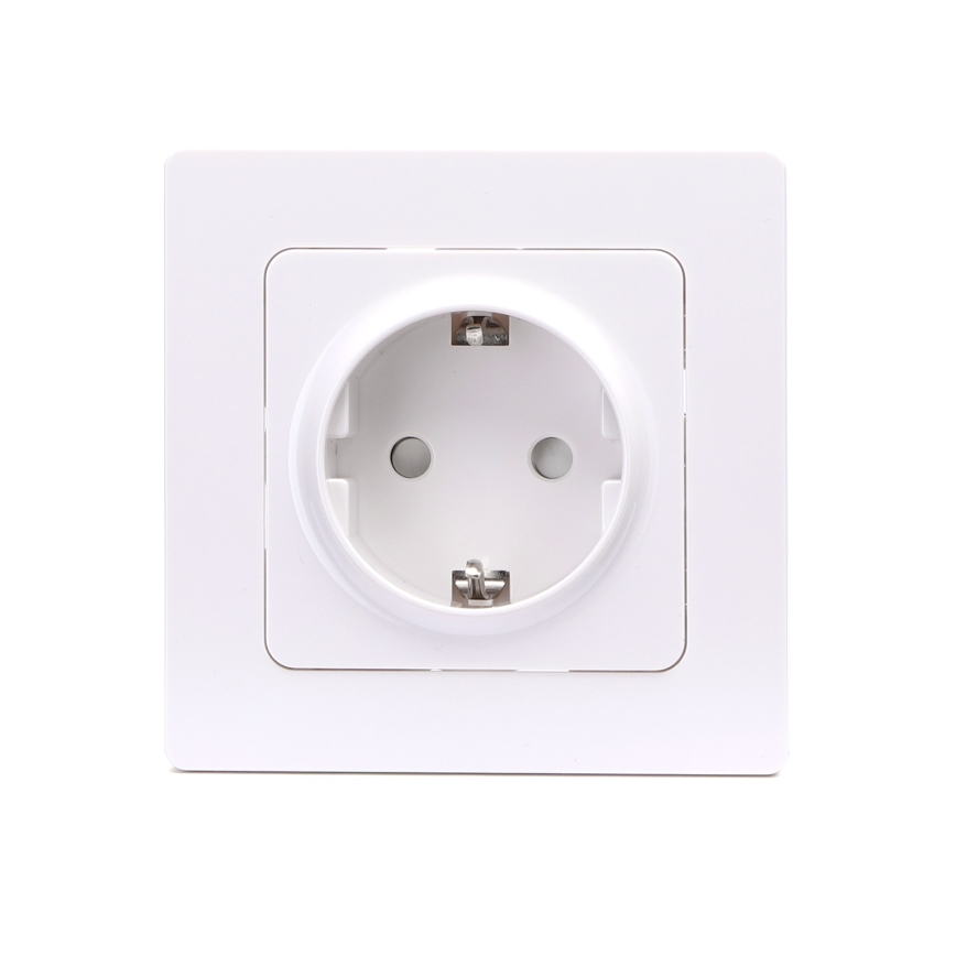 Aigostar - Presa domestica con cornice SCHUKO 250V bianca