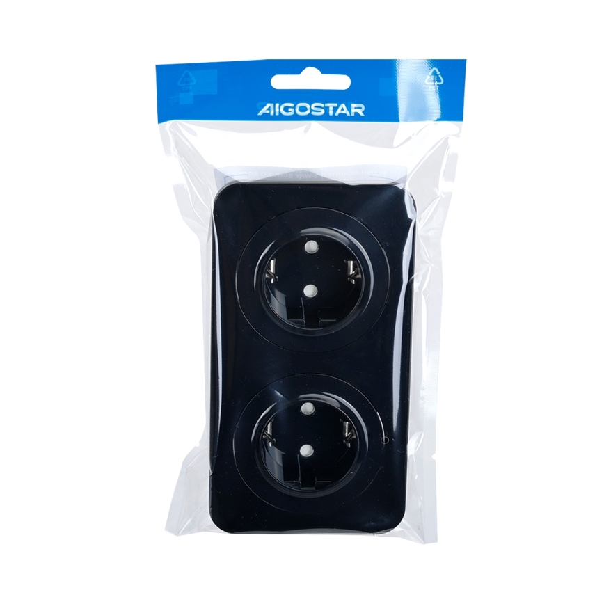 Aigostar - Presa domestica doppia SCHUKO 250 V / 16 A