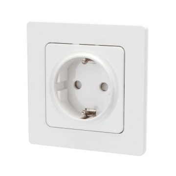 Aigostar - Presa domestica SCHUKO con placca 250V bianca