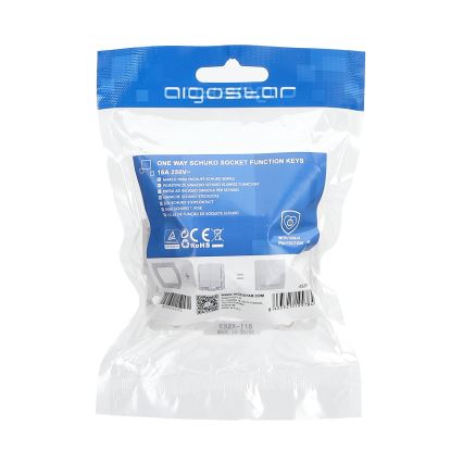 Aigostar - Presa domestica senza cornice SCHUKO 250V bianca