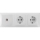 Aigostar - Presa Ethernet e 2 prese SCHUKO con cornice bianca
