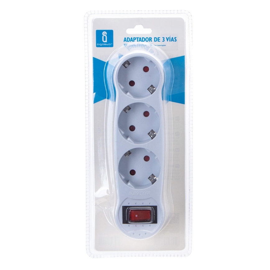 Aigostar - Multipresa con interruttore 3x16A/230V SCHUKO