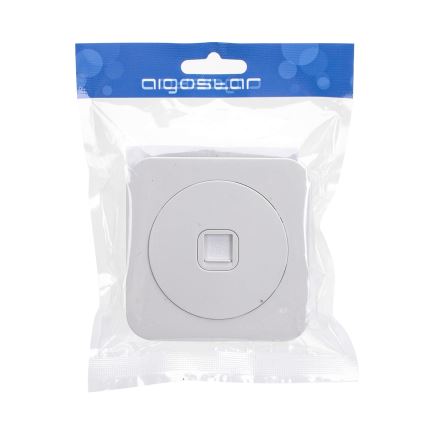 Aigostar - Presa telefonica con placca bianca