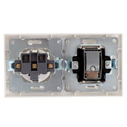 Aigostar - Presa TV e presa SCHUKO 230V con placca bianca