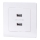 Aigostar - Presa USB da parete con cornice, 2 porte USB-A, bianca
