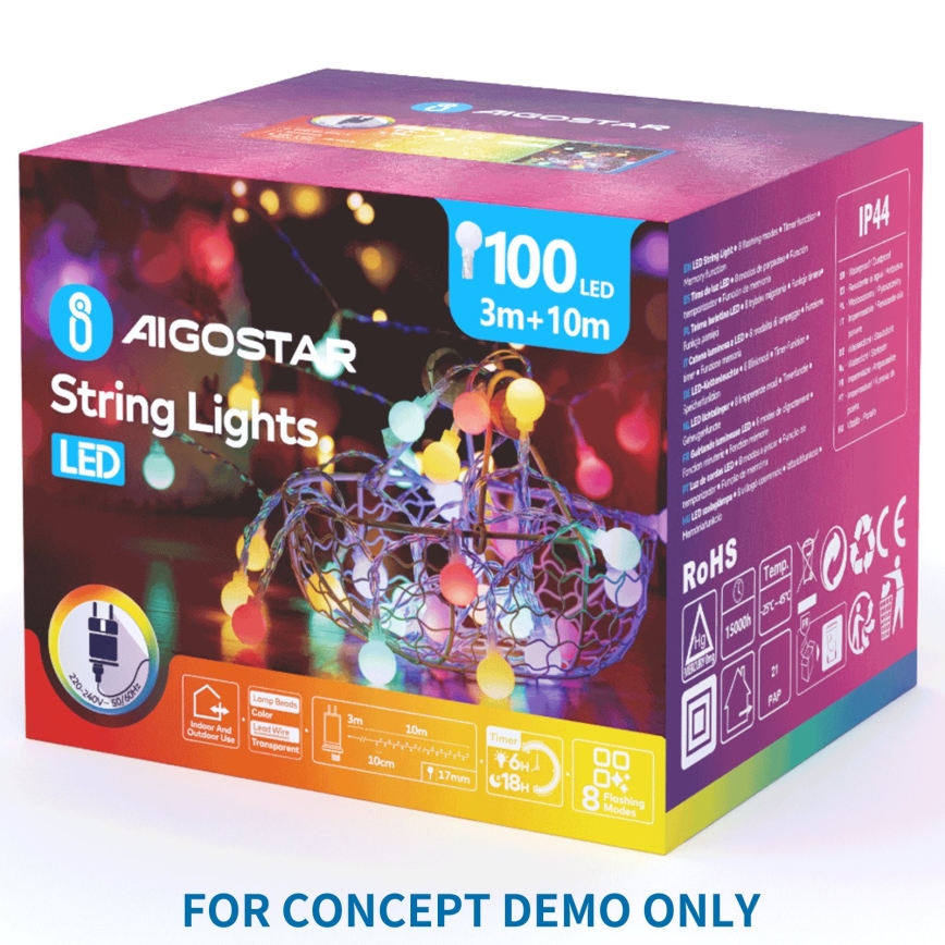 Aigostar - Proiettore natalizio LED da esterno a proiezione di fiocchi LED/5W/230V IP44 bianco freddo