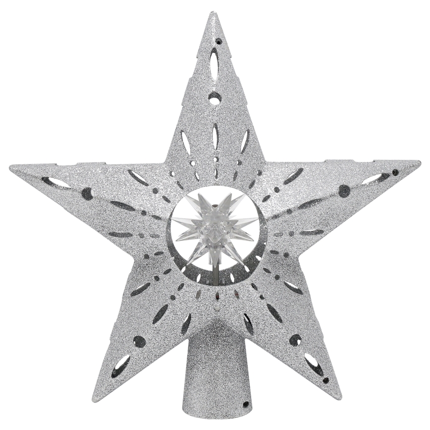 Aigostar - Proiettore natalizio LED di fiocchi di neve LED/5W/230V multicolore, effetto stella, argento