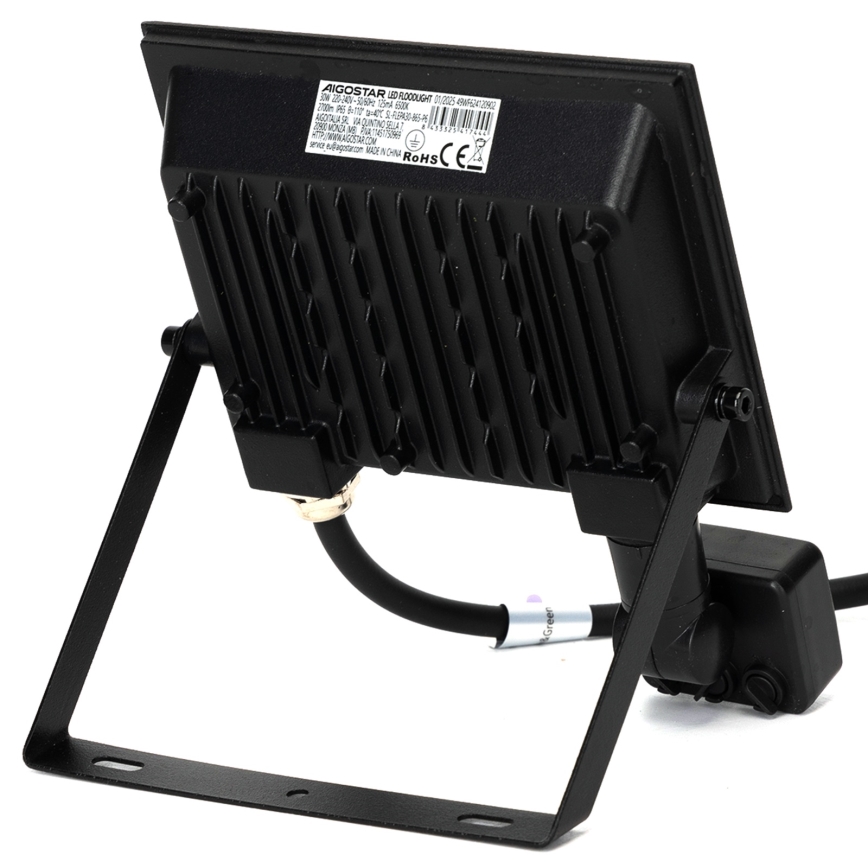 Aigostar - Proiettore LED con sensore, 30W, 230V, 4000K, IP65