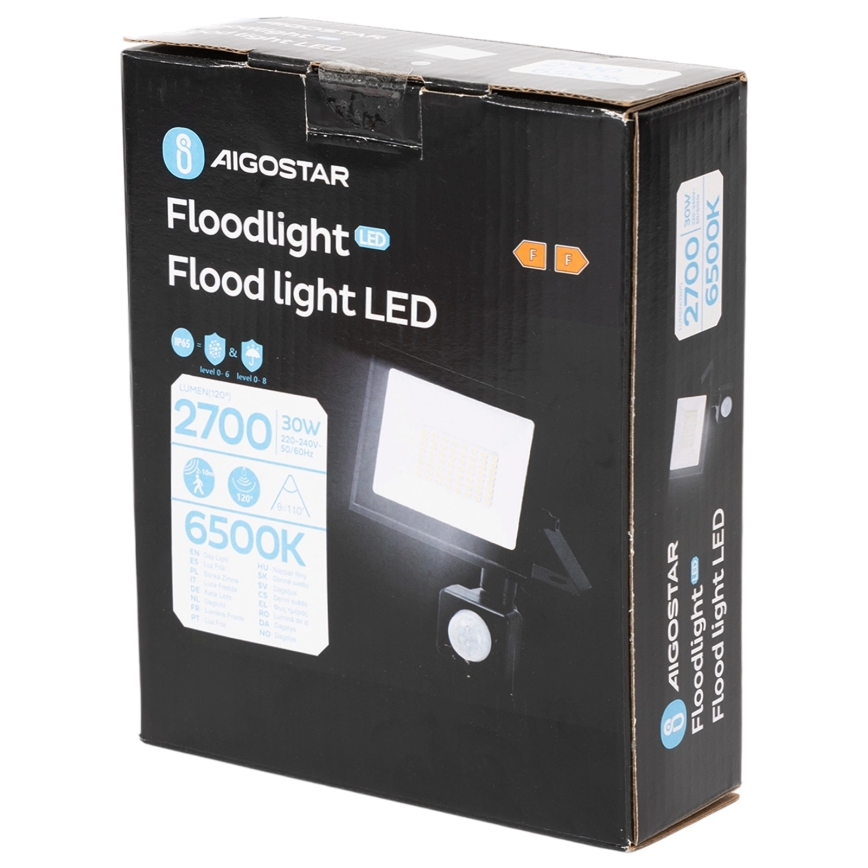 Aigostar - Proiettore LED con sensore LED/30W/230V 6500K IP65