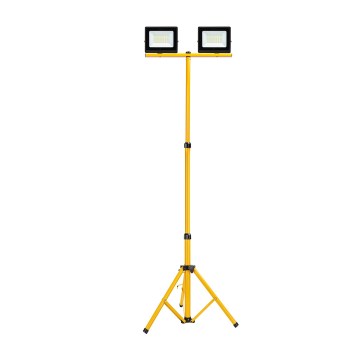 Aigostar - Proiettore LED con stativo 2xLED/30W/230V 6500K IP65 arancione/nero