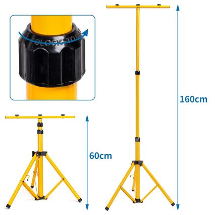 Aigostar - Proiettore LED con stativo 2xLED/30W/230V 6500K IP65 arancione/nero