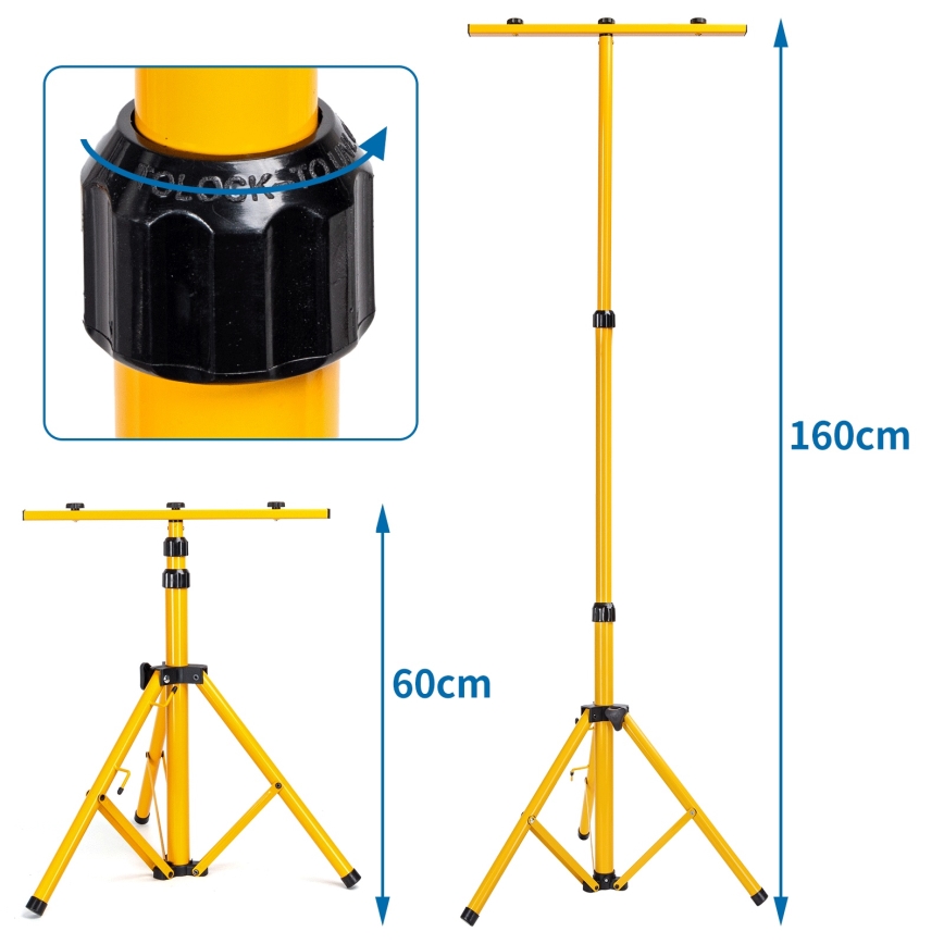 Aigostar - Proiettore LED con stativo 2xLED/30W/230V 6500K IP65 arancione/nero
