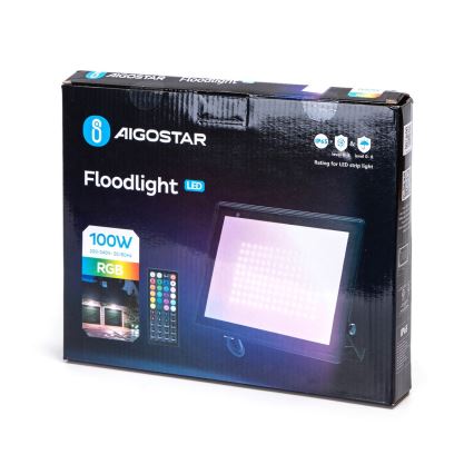 Aigostar - Proiettore LED RGB dimmerabile LED/100W/230V IP65 + telecomando