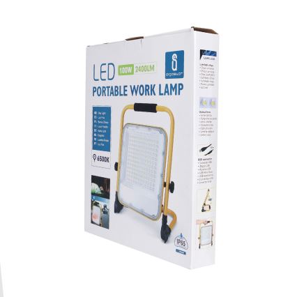 Aigostar - Proiettore ricaricabile dimmerabile LED/100W/5V 6500K IP65 15000 mAh