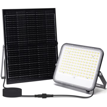 Aigostar - Proiettore solare dimmerabile a LED/200W/3,4V 3000/4000/6500K IP66 16000 mAh + telecomando