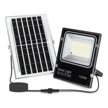 Aigostar - Proiettore solare LED/100W/3,2V 2000mAh 3000K/4000K/6500K IP66 + telecomando