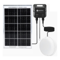 Aigostar - Proiettore solare LED 70W/12V, batteria 6000 mAh, 6500K, IP65, Ø 20,5 cm, con telecomando