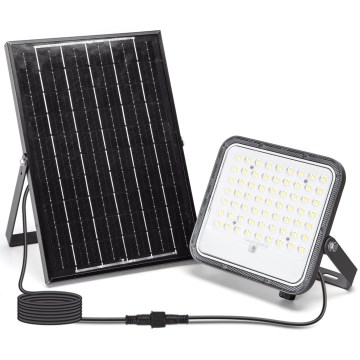 Aigostar - Proiettore solare LED dimmerabile LED/100W/3,4V 3000/4000/6500K IP66 8000 mAh + telecomando