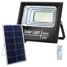 Aigostar - Proiettore solare LED dimmerabile LED/200W/3,2V IP67 + tc