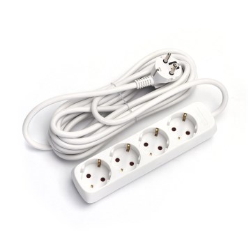 Aigostar - Prolunga 4Z Tipo F 1,5m bianco SCHUKO