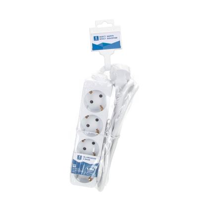 Aigostar - Prolunga 4Z Tipo F 1,5m bianco SCHUKO